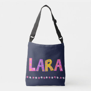 Sac Ajustable Lara nom fleurs L monogramme
