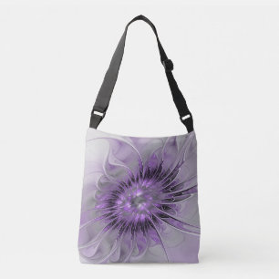Sac Ajustable Lavande Fleur Dream Moderne Abstrait Fractal Art
