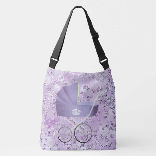 Sac Ajustable Lavender Baby Carriage Bokeh Bling (Devant)