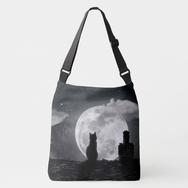 Sac Ajustable Le chat rêve de lune (Devant)