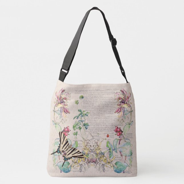 Sac Ajustable Le chèvrefeuille de papillon de Mullein fleurit le (Dos)