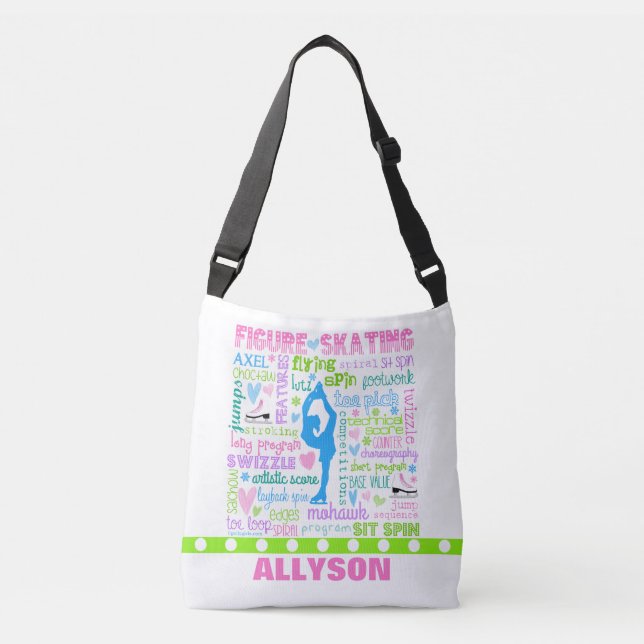 Sac Ajustable Le patineur artistique en pastel personnalisé (Devant)