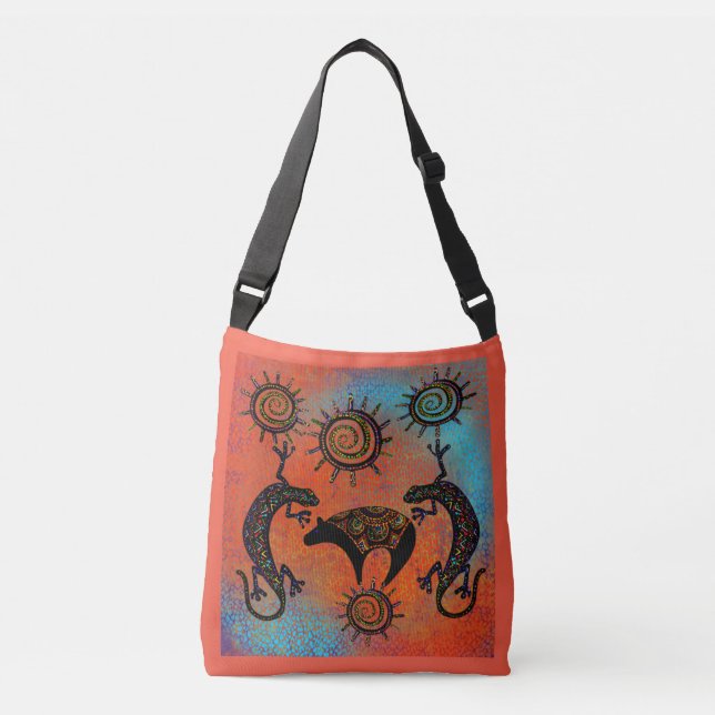 SAC AJUSTABLE LE SOUTHWESTERN LIZARD BEAR ART (Devant)