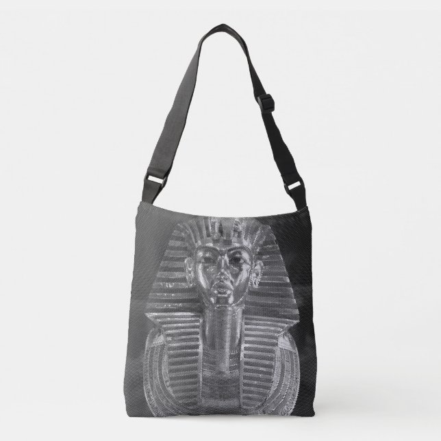 Sac Ajustable Le visage de Toutankhamon en Motif noir et blanc (Devant)