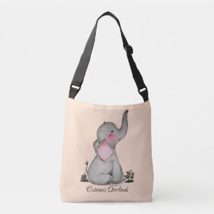 Sac Ajustable L'éléphant mignon de bébé d'aquarelle avec