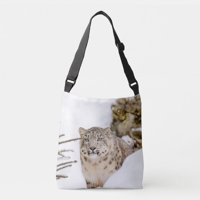 Sac Ajustable Léopard des neiges dans la neige (Devant)