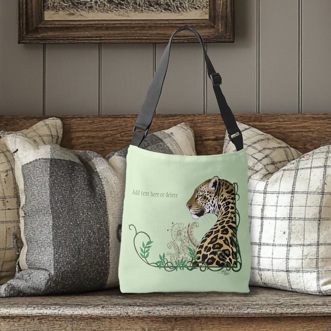 Sac Ajustable Leopard Wild Cat Green Henna (Créateur téléchargé)