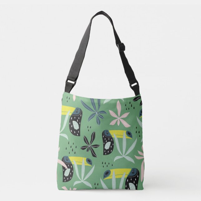 Sac Ajustable Les animaux de la jungle, les éléments tropicaux,  (Devant)