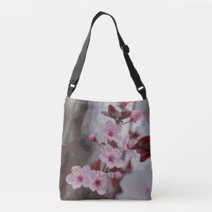 Sac Ajustable Les fleurs de cerisiers roses d'Artsy sur gris per