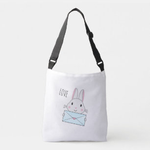 Sac Ajustable Lettre d'amour mignonne et belle lapin tenant