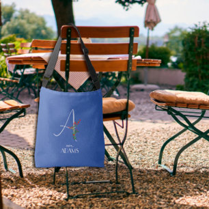 Sac Ajustable Lettre de fleurs d'aquarelle simple A