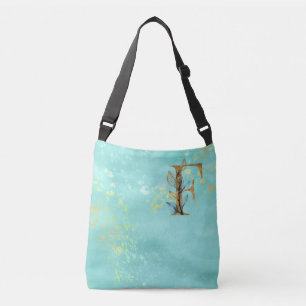 Sac Ajustable *~* LETTRE F -Monogramme Parties scintillant d'or