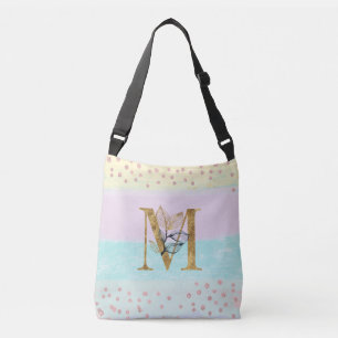 Sac Ajustable *~ LETTRE M - Monogramme Gold Parties scintillant