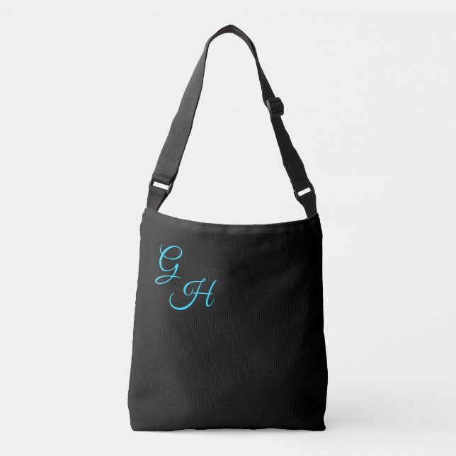 Sac Ajustable Lettres de grâce - Noir & Turquoise (Devant)