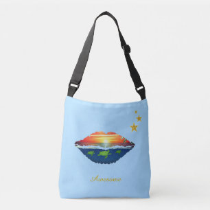 Sac Ajustable Lèvres de lever de soleil sur l'océan, étoiles et