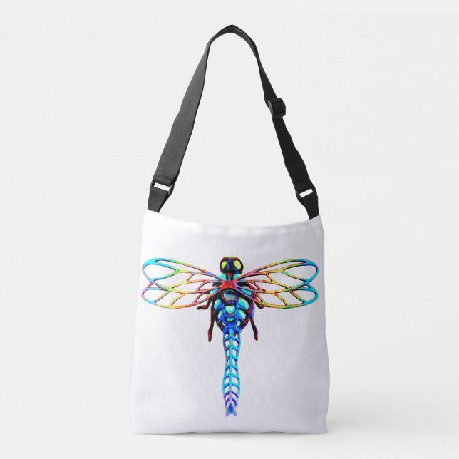 Sac Ajustable libellule bleue iridescente (Devant)