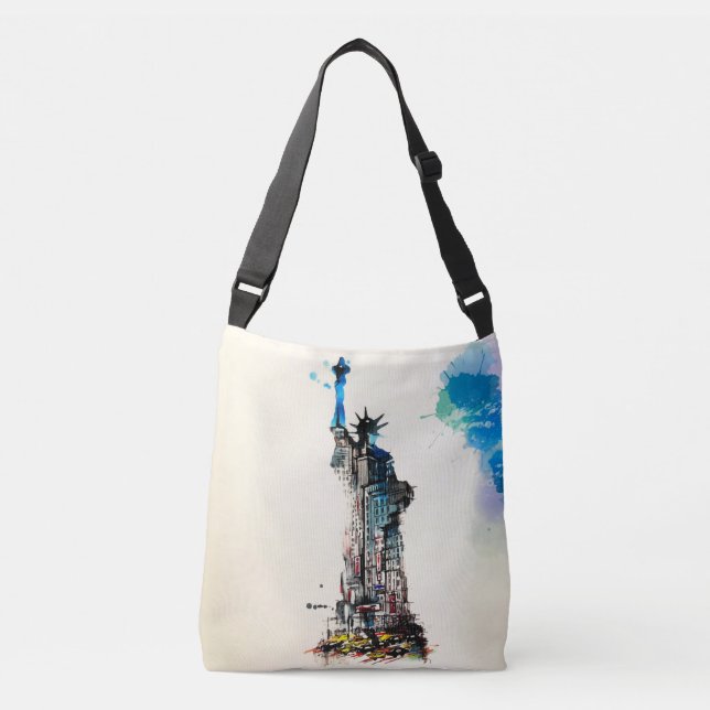 Sac Ajustable Liberty New York City Travel Love Aquarelle (Devant)