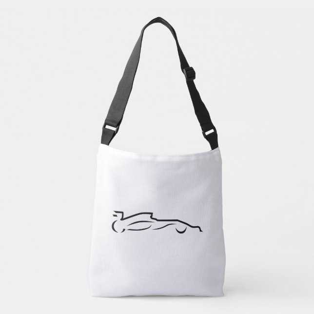 Sac Ajustable Ligne de voiture de course dessin Silhouette (Devant)