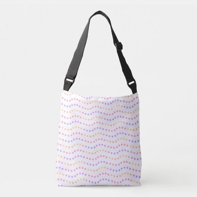 Sac Ajustable Lignes ondulées pointillées colorées (Devant)