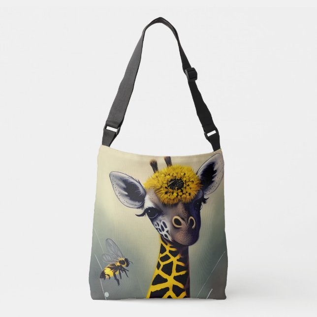 Sac Ajustable L'illustration numérique fantaisiste de la girafe  (Devant)