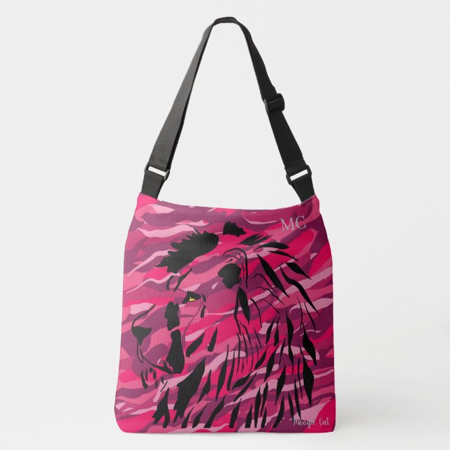 Sac Ajustable Lion Camo Camouflage Zebra Pattern rose violet (Devant)