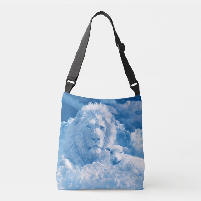 Sac Ajustable Lion et agneau dans les nuages (Devant)