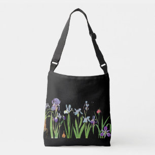 Sac Ajustable L'iris botanique fleurit le jardin floral