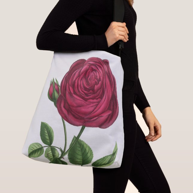 Sac Ajustable Lithographie de rose antique, François-Frédéric Gr (De près)