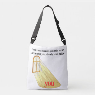 Sac Ajustable Livres Sont Miroirs Citation Lecteur Fenêtre Jaune