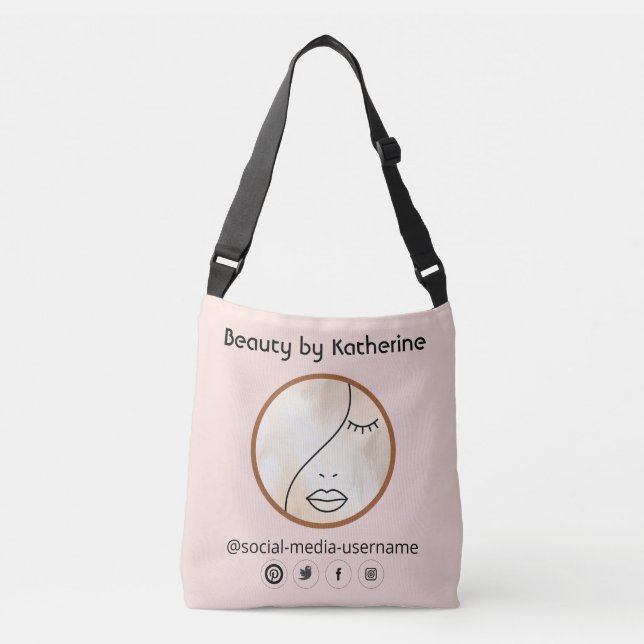Sac Ajustable Logo Abstrait moderne femme beauté visage femme (Devant)