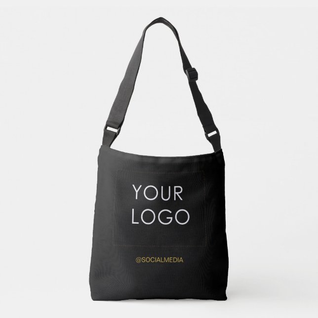 Sac Ajustable Logo de l'entreprise Texte Brown noir moderne (Devant)
