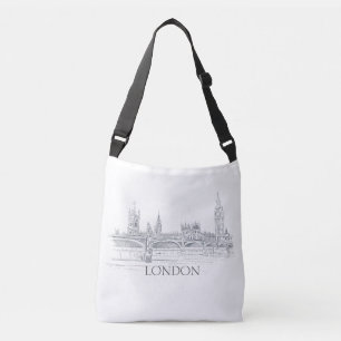 Sac Ajustable London Bridge Big Ben Pen et dessin d'encre
