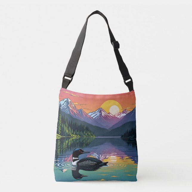 Sac Ajustable Loon au coucher du soleil (Devant)