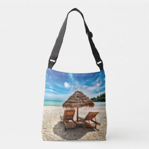 Sac Ajustable Lounge on beach throw pillow
