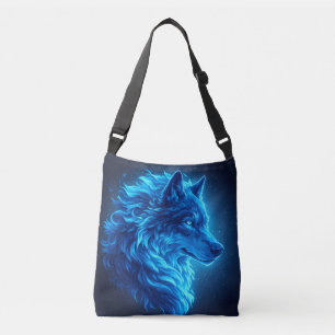 Sac Ajustable Loup Bleu Majestueux Art de Faune Fantastique Lumi