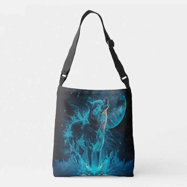 Sac Ajustable Loup de feu bleu (Dos)