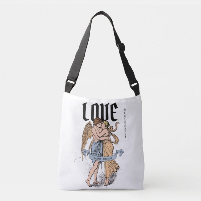 Sac Ajustable Love Embrace – Illustration d'un couple romantique (Devant)