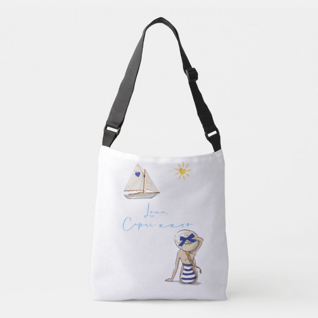 Sac Ajustable Love Letter Design - Love, Capri xxoo (Devant)
