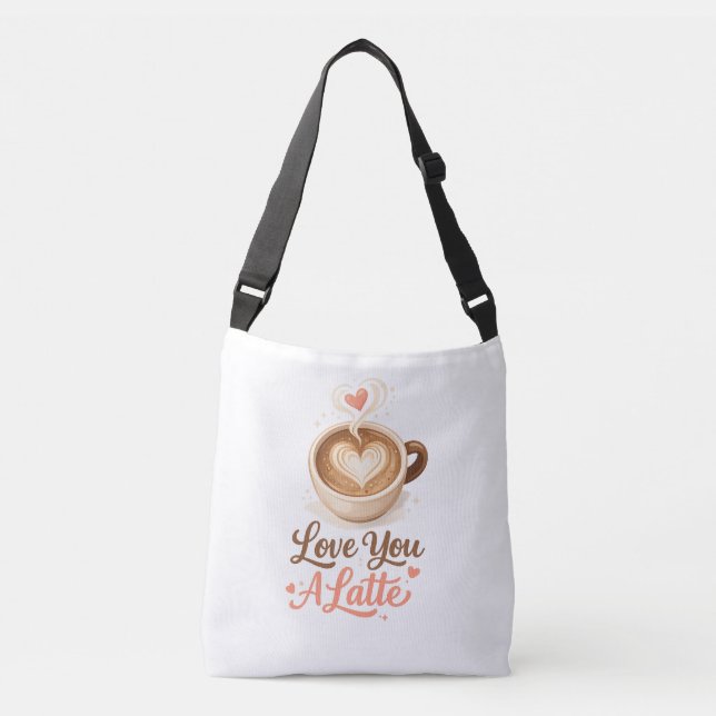 Sac Ajustable Love You A Latte – Cute Coffee Valentine Gift (Devant)
