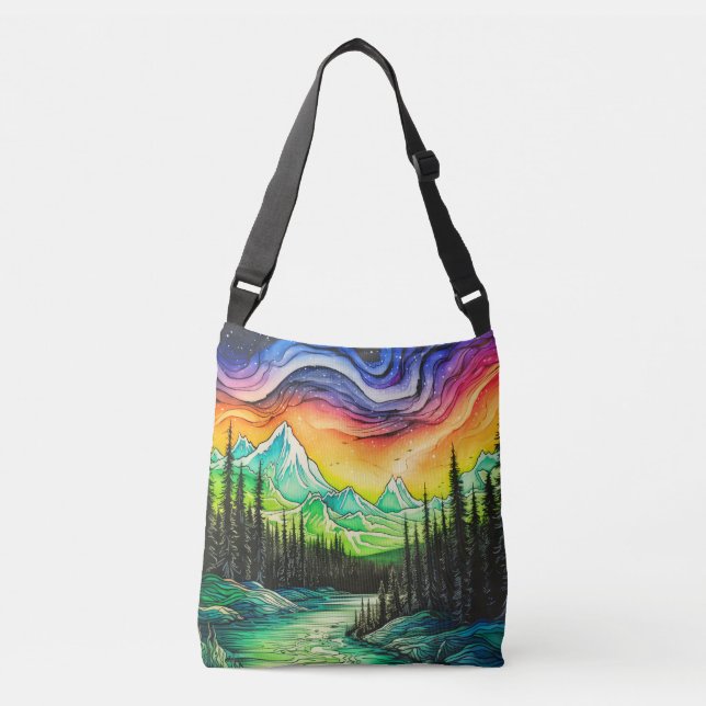 Sac Ajustable Lumières du Nord colorées (Devant)