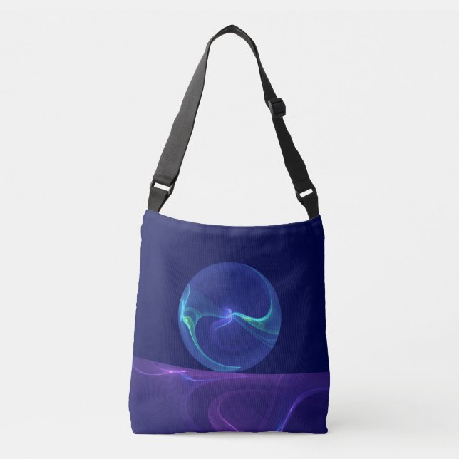 Sac Ajustable Lumineuse Bleu Violet Rêve Abstrait Fractal Art (Devant)
