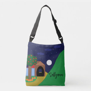 Sac Ajustable Lune montante avec pommier et montagne :