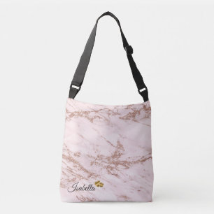 Sac Ajustable Luxe Blush Rose rose Parties scintillant Marbre Aj