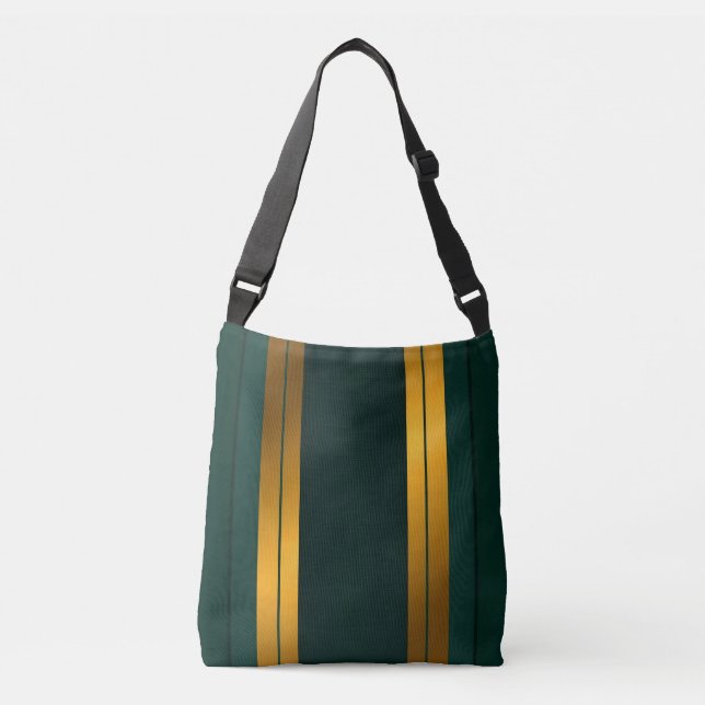 Sac Ajustable Luxe Popular Green Gold Linen Texture Collection (Devant)