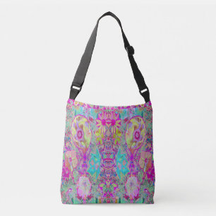 Sac Ajustable Magenta Abstrait psychédélique et Art Jardin Aqua