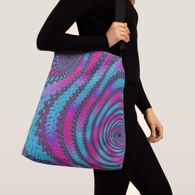Sac Ajustable Magenta et cyan spirale (De près)