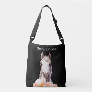 Sac Ajustable Magnifique cheval et fleurs roses personnalisés