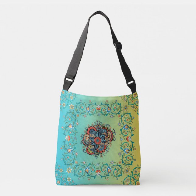Sac Ajustable Magnifique Mandala Floral Orné à l'Infini (Devant)