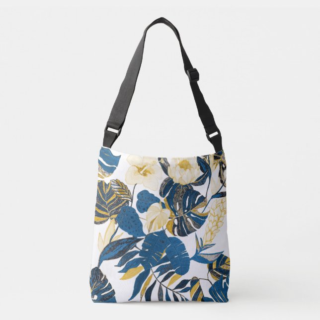Sac Ajustable Main Tropicale tirée : Motif créatif sans couture (Devant)