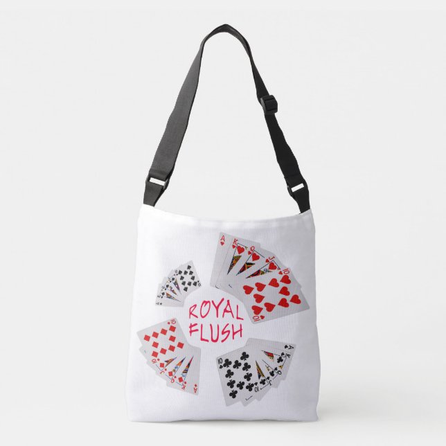 Sac Ajustable Mains de poker - Royal Flush (Devant)